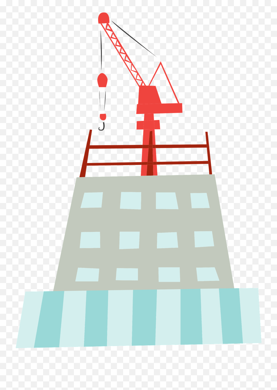 Building Under Construction Clipart - Hoisting Png,Construction Clipart Png