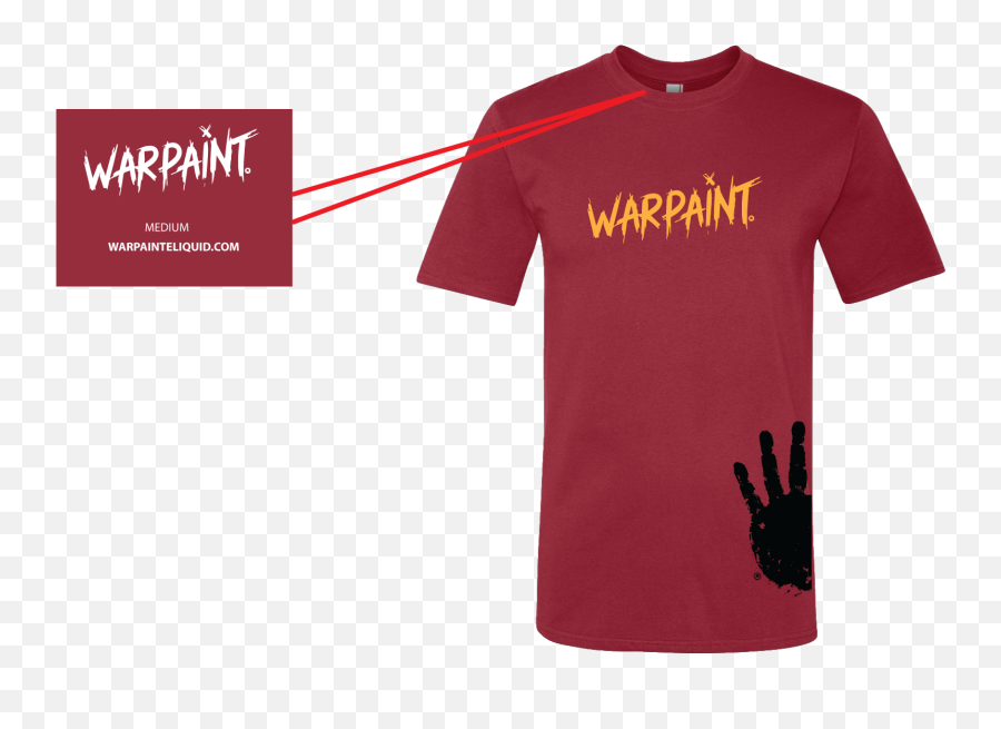 Apparel War Paint T - Shirt Natvie Made Short Sleeve Png,War Paint Png