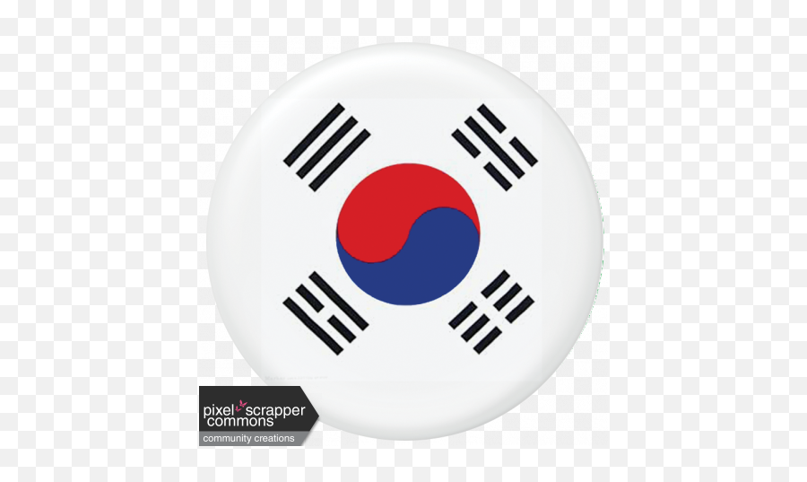 South Korea Flag Flair Brad Graphic By Anne Maclellan - South Korea Flag In Circles Png,South Korea Flag Png