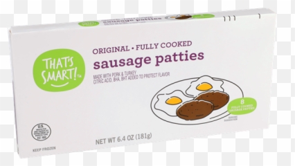 Original Fully Cooked Sausage Patties - Food png