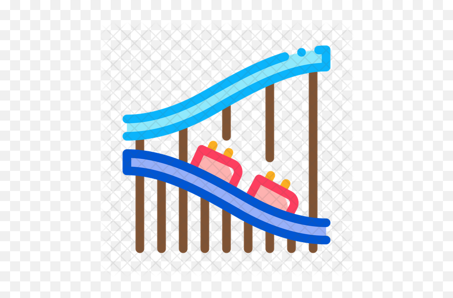 Roller Coaster Icon - Playground Slide Png,Roller Coaster Png