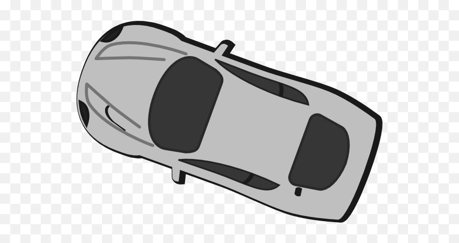 Gray Car - Top View 160 Clip Art At Clkercom Vector Car Clipart Black And White Top Png,Car Top View Png