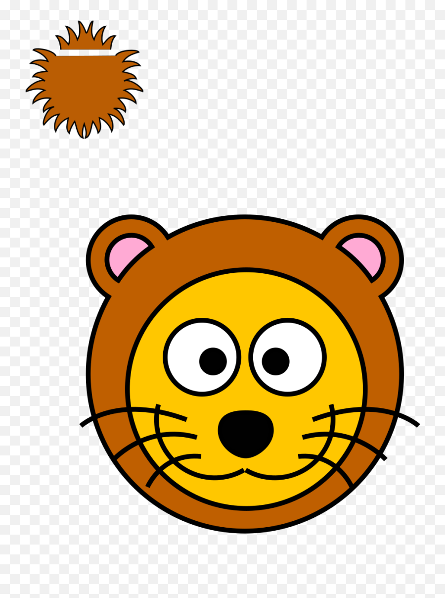 Lion Head Cartoon Png Clipart - Full Size Clipart 5800761 Happy,Sea Lion Icon