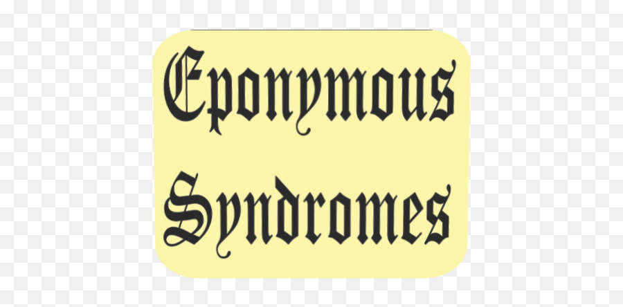 Eponymous Syndromes Medical Terminology Apk 10 - Download Stephan Png,Terminology Icon