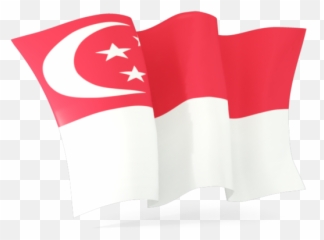 Waving Flag Illustration Of Singapore - Vector Indonesia Flag Png