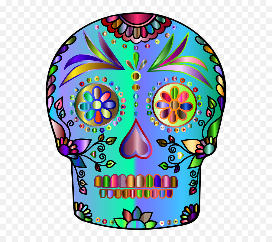 Sugar Skull Day Of The Dead - Free Vector Graphic On Pixabay Dot Png,Culture Icon Vector