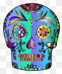 Sugar Skull Day Of The Dead - Free vector graphic on Pixabay Dot png