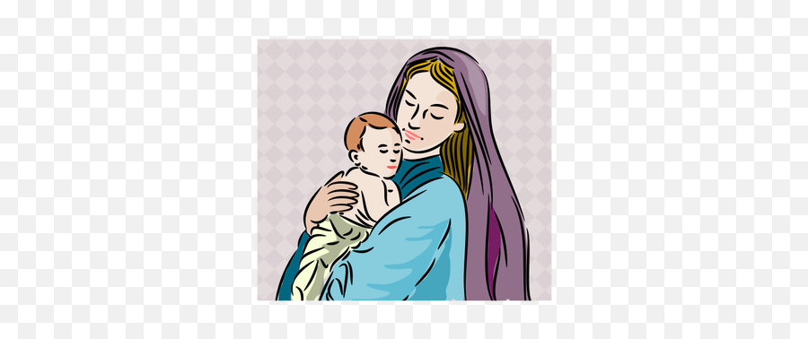 Virgin With A Child Public Domain Vectors - Mother Caption For Facebook Png,Icon Of Madonna And Child