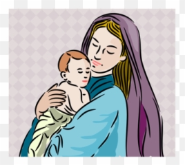 Virgin With A Child Public Domain Vectors - Mother Caption For Facebook png