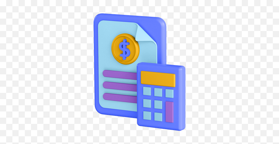 Premium Tax Calculation 3d Illustration Download In Png Obj - Vertical,Financial Assets Icon