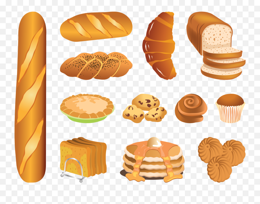 Bakery Bread Pastry Clip Art - Vector Bread Png,Bread Clipart Png