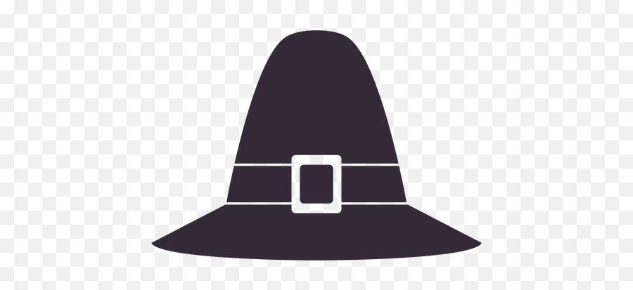 Flat Thanksgiving Pilgrim Hat Symbol Stencil Transparent Png - Costume Hat,Thanksgiving Icon