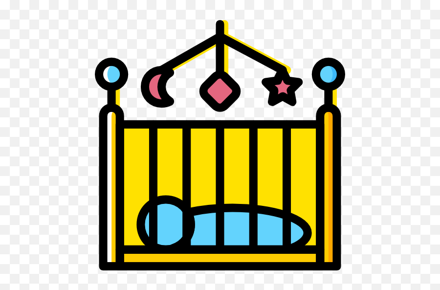 Furniture Baby Bed Children Bedroom Crib Babies - Baby In A Crib Silhouette Png,Crib Icon
