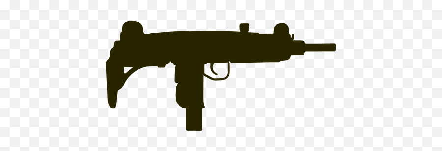 Uzi Submachine Gun Silhouette - Transparent Png U0026 Svg Vector Machine Gun Silhouette Png,Pointing Gun Png