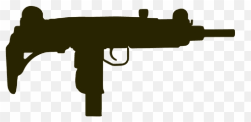 Uzi Submachine Gun Silhouette - Transparent PNG u0026 SVG vector Machine Gun Silhouette Png