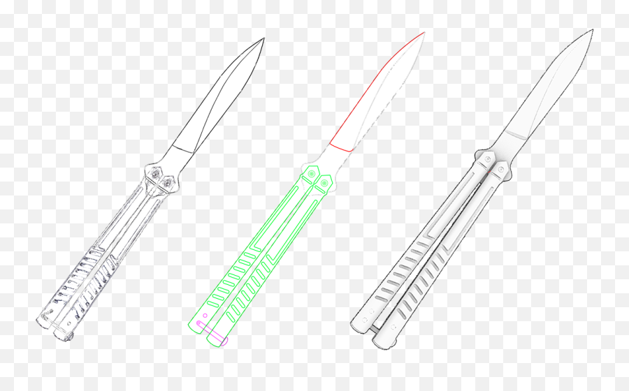 Butterfly Knife - Knife Png,Butter Knife Png