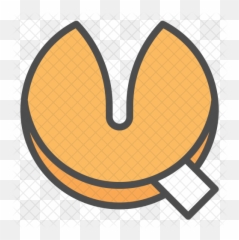 Fortune Cookie Icon Of Colored Outline - Clip Art png