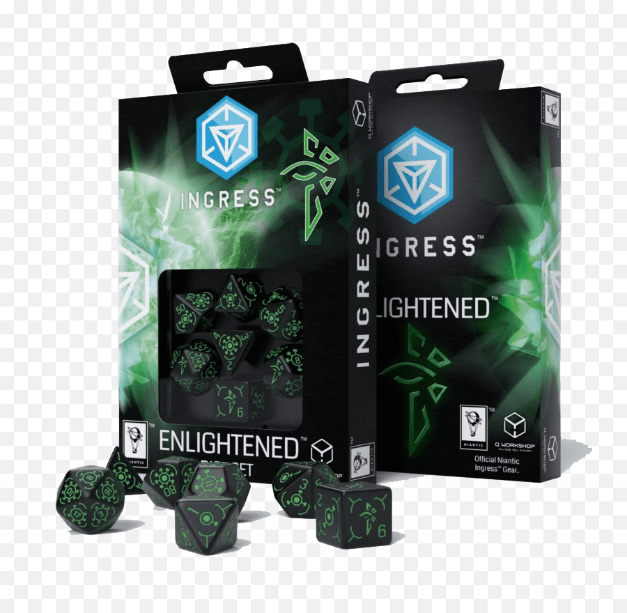 Dice Set 6d6 Ingress Enlightened - Koci Rpg Png,Ingress Enlightened Logo