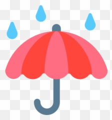 Umbrella With Rain Drops Emoji For Facebook Email U0026 Sms - Parapluie png
