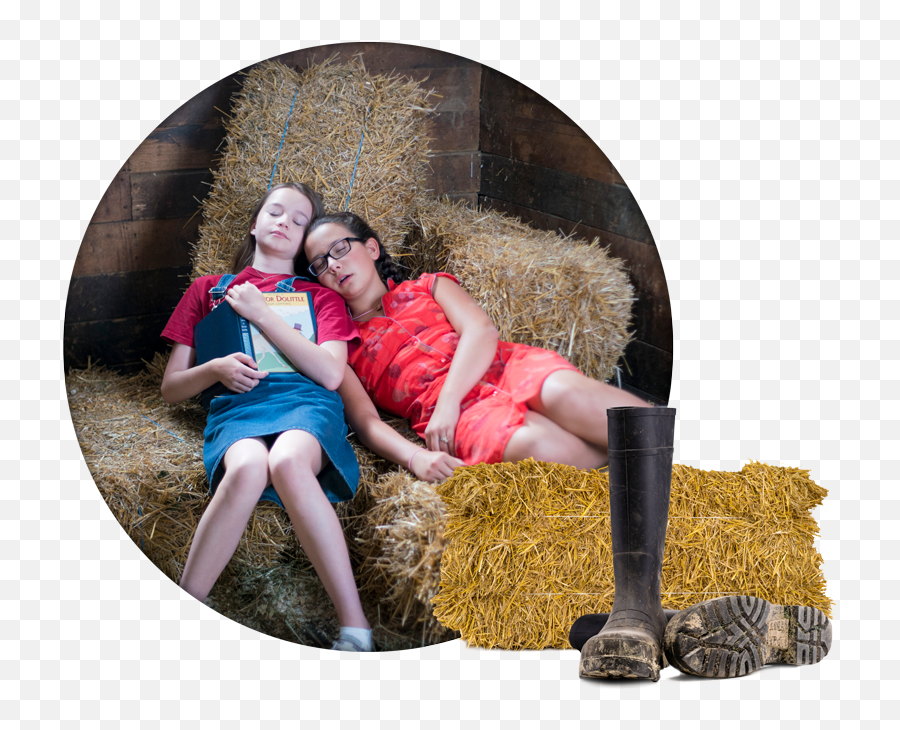 Download Two Girls Napping - Pony Sitters Hay Png,Hay Bale Png