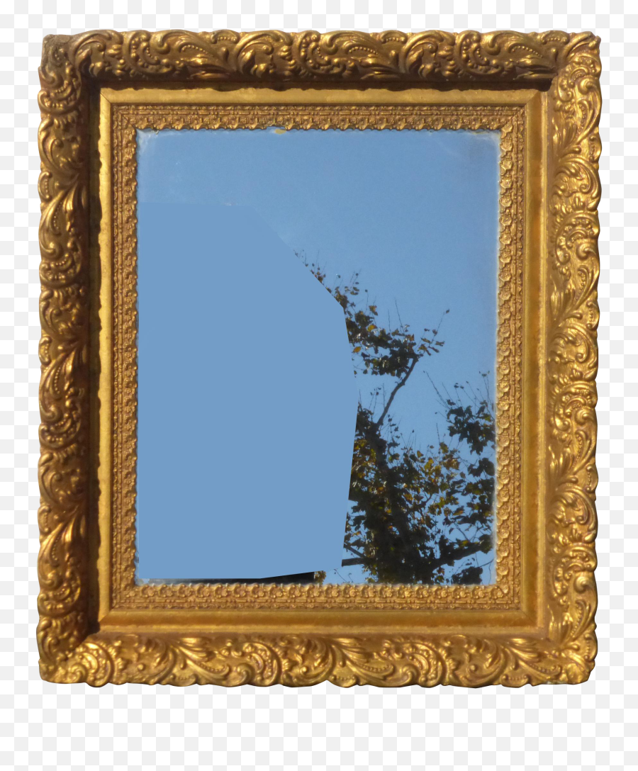 Vintage Antique Wall Mantle Mirror Decorative Gold Gilt Ornate Square Frame - Picture Frame Png,Ornate Frame Png
