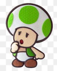 Green Toad Png 6 Image - Transparent Paper Mario Toad,Toad Png