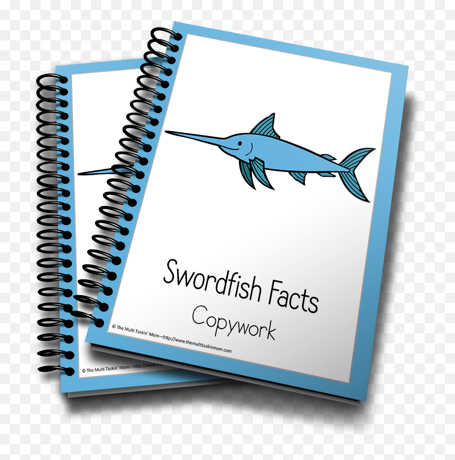 Swordfish Color And Copywork - Homeschool Printables Note Pad Wiro Binding Png,Swordfish Png