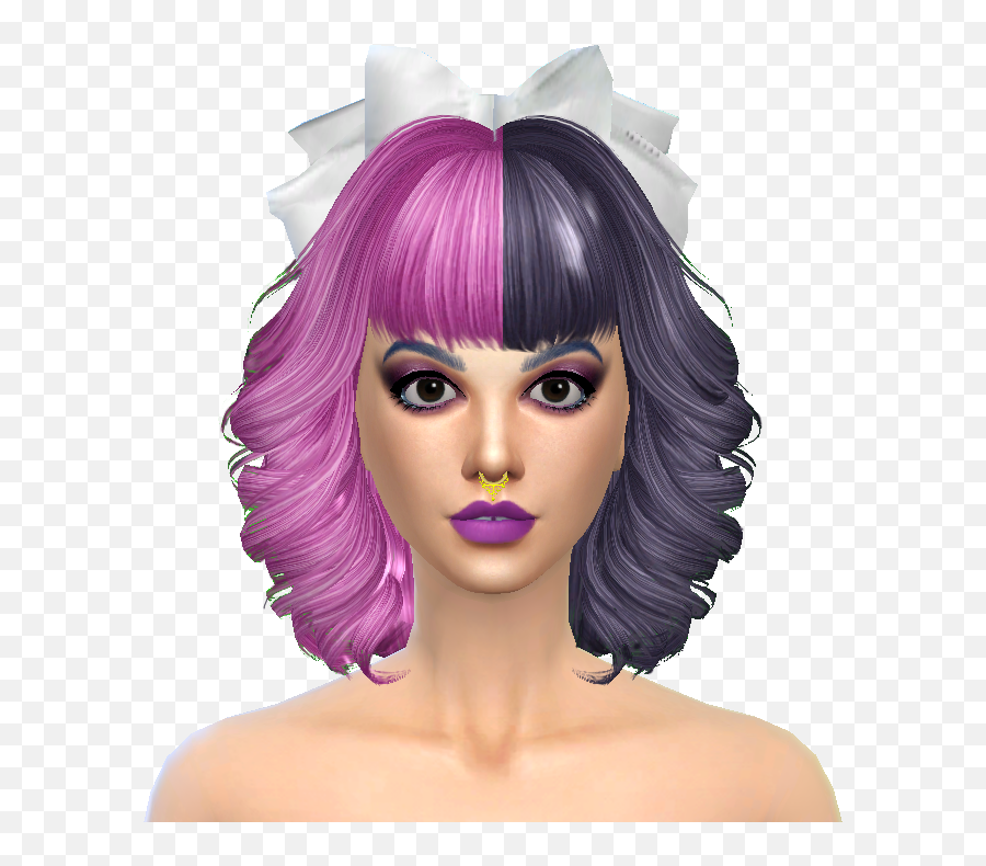 Sims Hair Wig Martinez Melanie Black - Melanie Martinez Sims 4 Png,Melanie Martinez Png