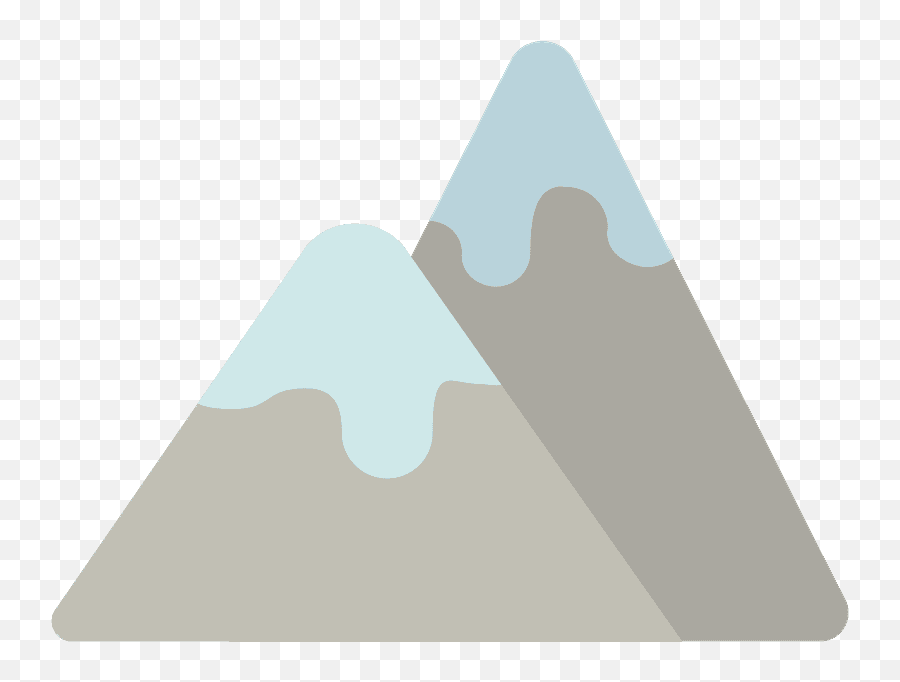 Snow - Capped Mountain Emoji Clipart Free Download Ios Mountain Emoji Png,Snow Transparent Png