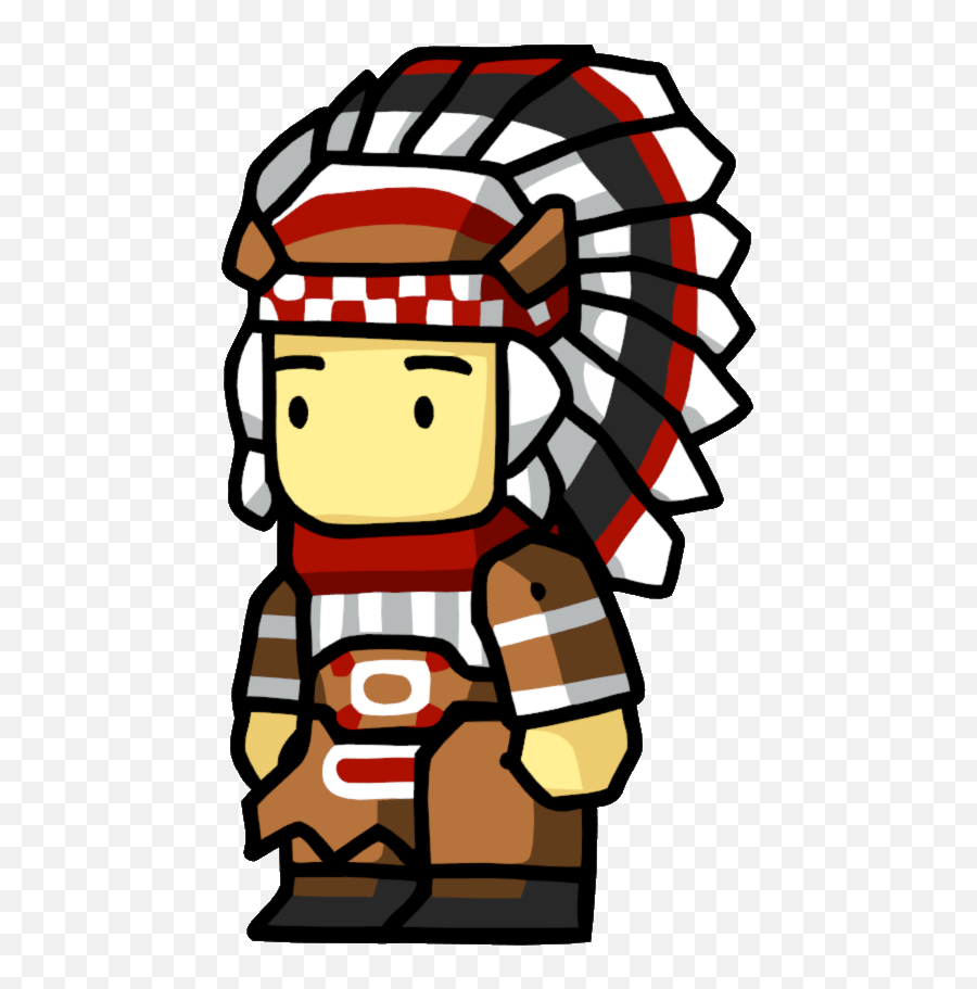 Scribblenauts Indian Chief Transparent Png - Stickpng Scribblenauts Indian,Indian Png