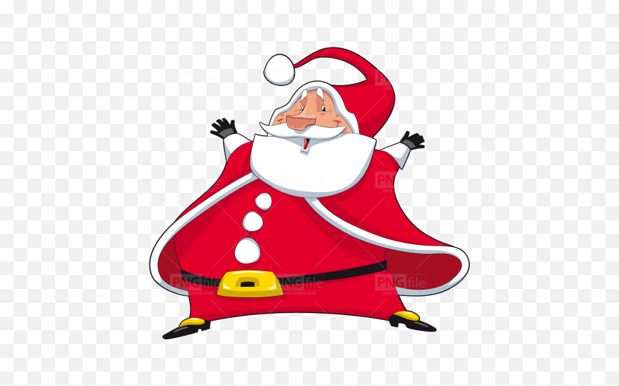 2 - Santa Claus Funny Png,Cartoon Christmas Hat Png