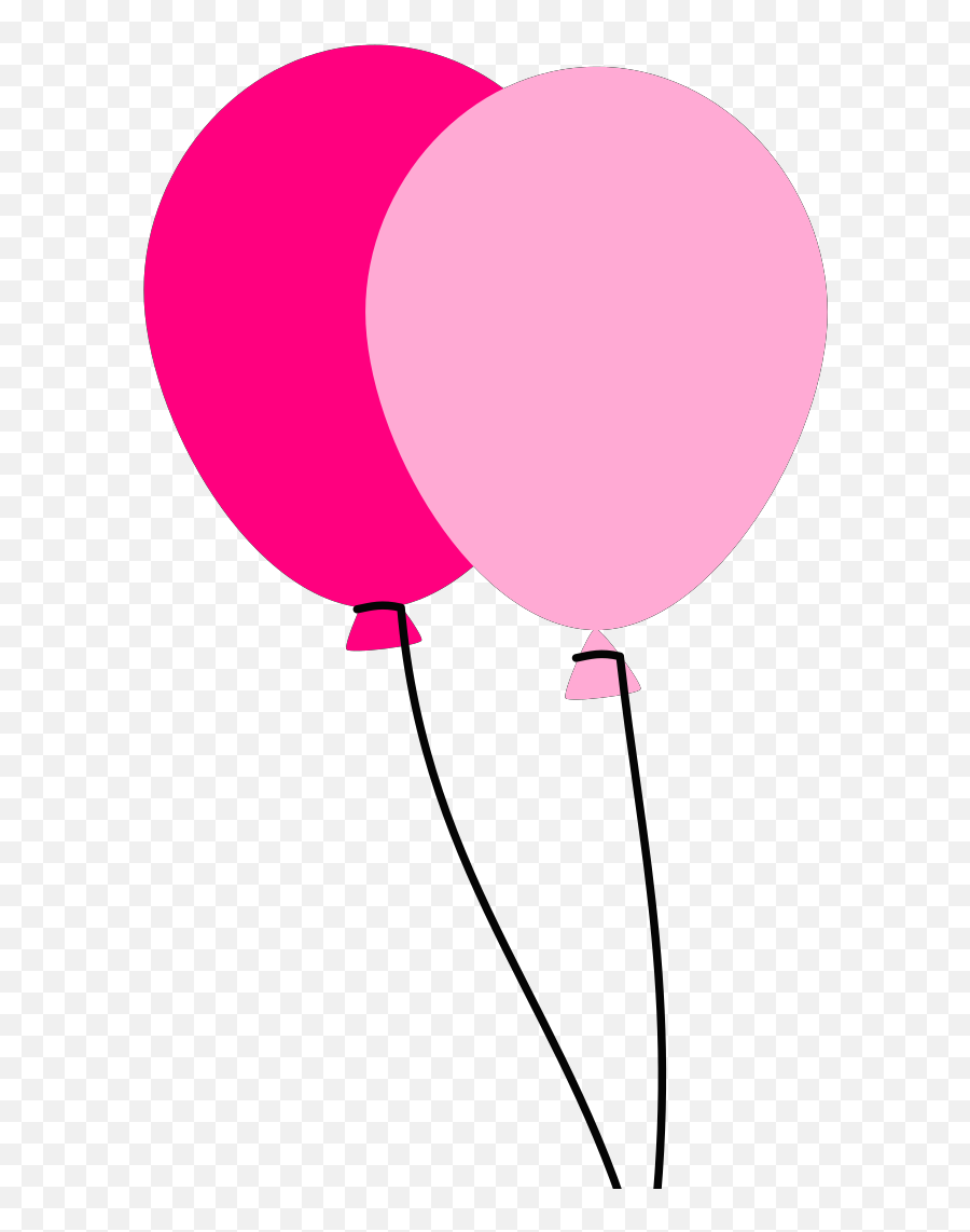 Two Pink Balloons Svg Vector Clip Art - Pink Balloons Clipart Png,Pink Balloons Png