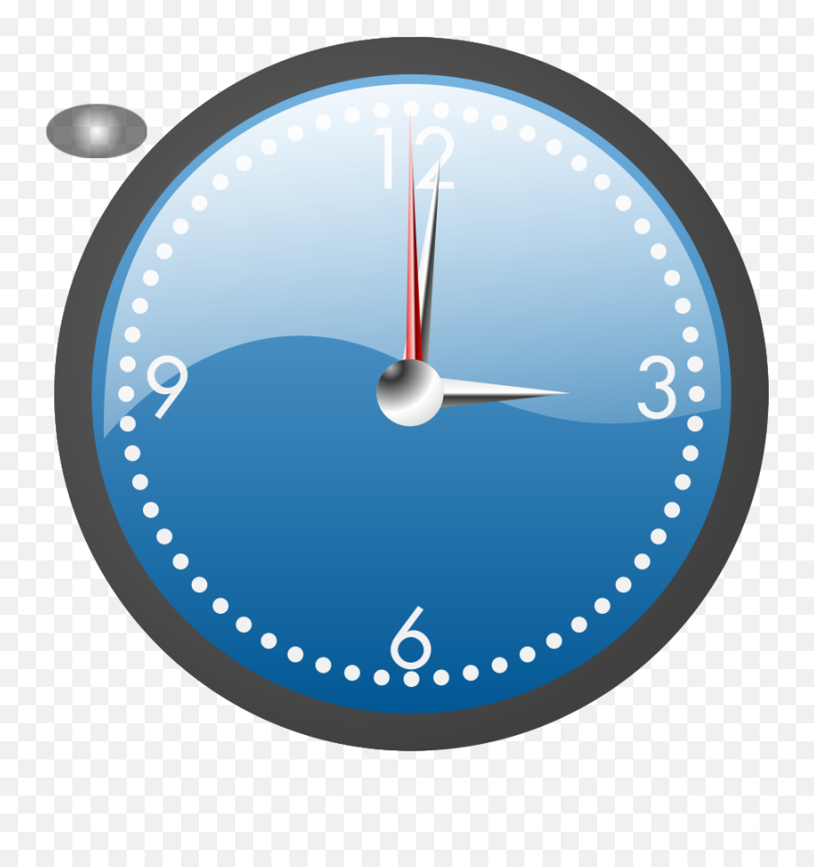A Blue And Chrome Clock Png Svg Clip Art For Web - Download Relogios Digitais De Parede Led,Clock Clipart Png