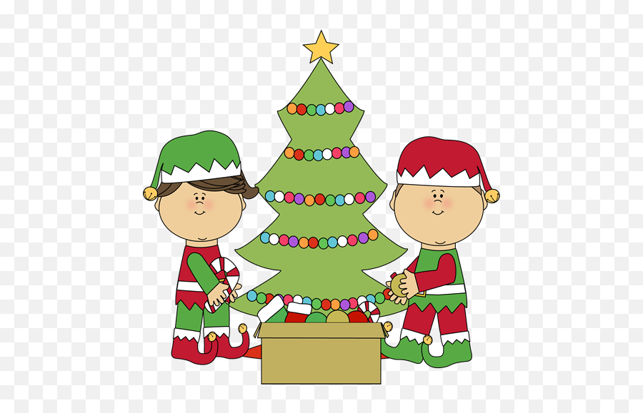 Christmas Elf Santa Claus Gift Clip Art - Decorate Christmas Tree Clipart Png,Elf On The Shelf Png
