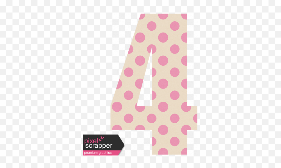 Baby - Number 4 Polkadot Graphic By Melo Vrijhof Paper Doll Boy And Girl Black And White Png,Polka Dot Png