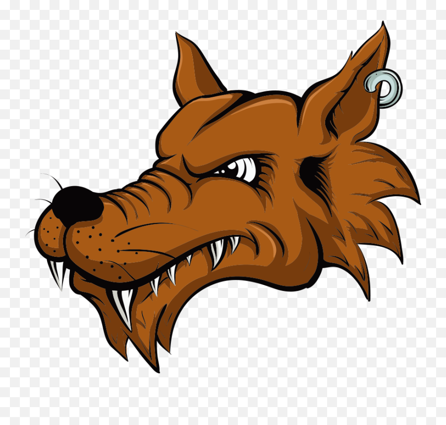 Gray Wolf Cartoon Illustration - Vector Wolf Png Download Wolf Head Drawing Animated,Wolf Cartoon Png