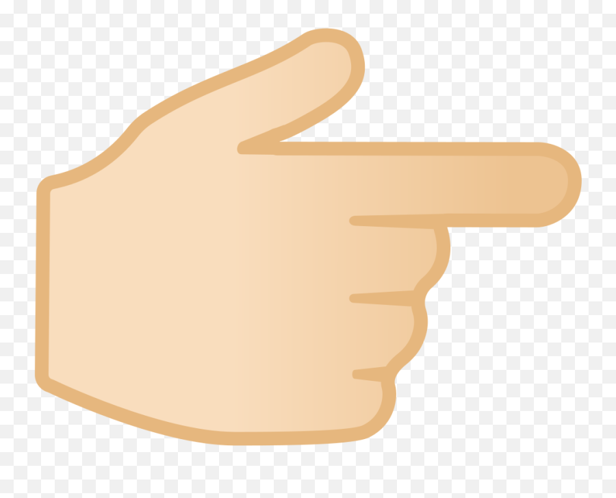 Backhand Index Pointing Right Emoji With Light Skin - Dito Destra Emoji Png,Finger Emoji Png