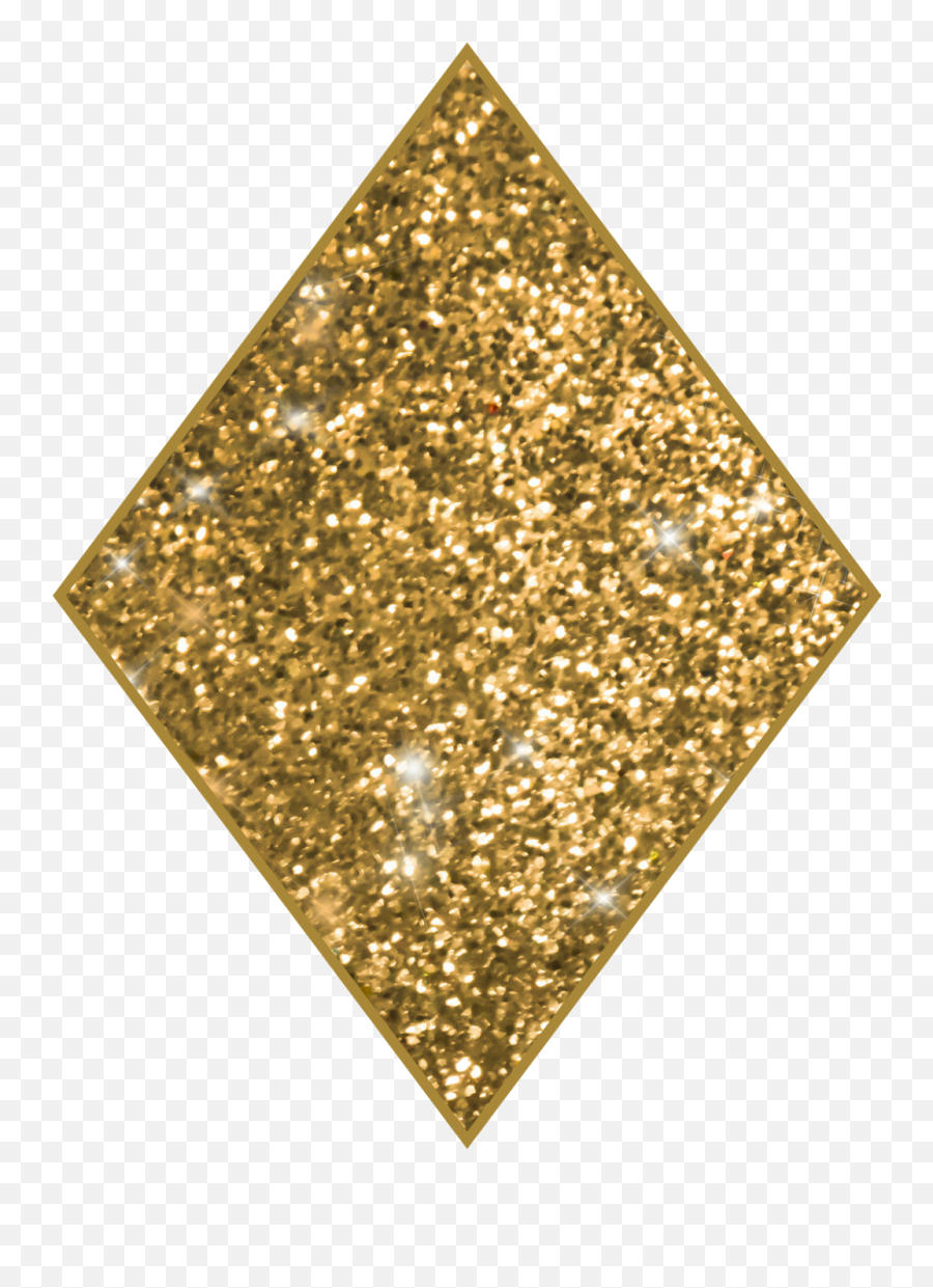 Diamond Clipart Gold Glitter - Gold Diamond Shape Outline Png,Diamond Png Shape