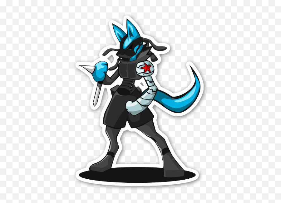 Winter Lucario - Stickerapp Fictional Character Png,Lucario Transparent