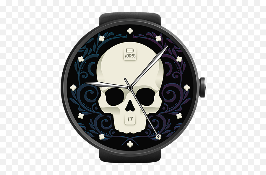 Skull Watch Face Android Wear Center - Skull Watch Face Png,Icon Skulls