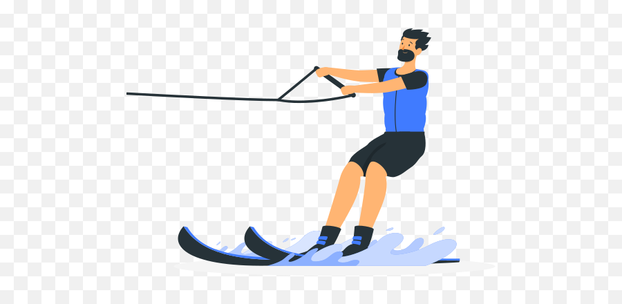 Water Ski Customizable Isometric Illustrations Amico Style - Water Ski Png,Water Ski Icon