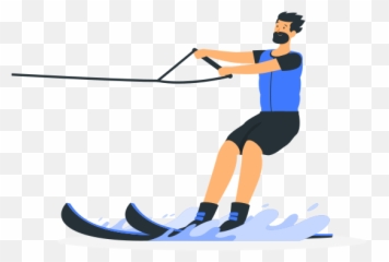 Water Ski Customizable Isometric Illustrations Amico Style - Ski png