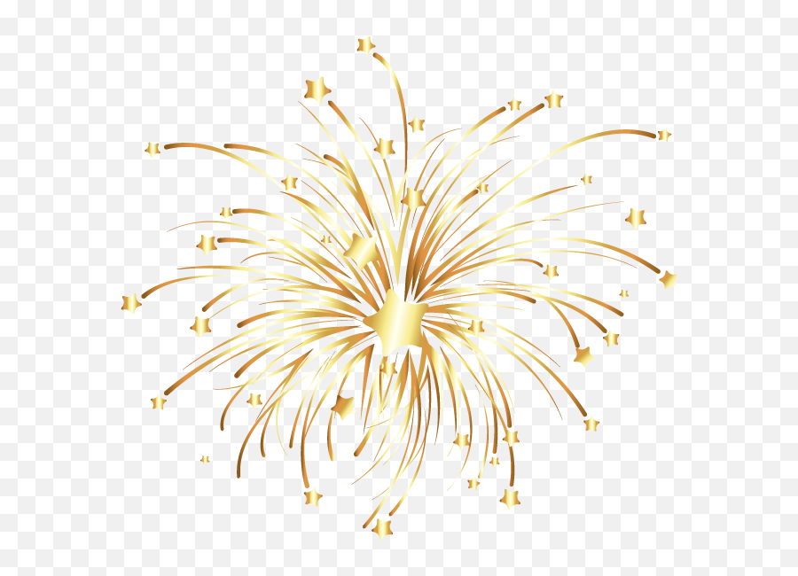 Download Vector Euclidean Fireworks Golden Free - Gold Transparent Fireworks Png,Fireworks Clipart Png