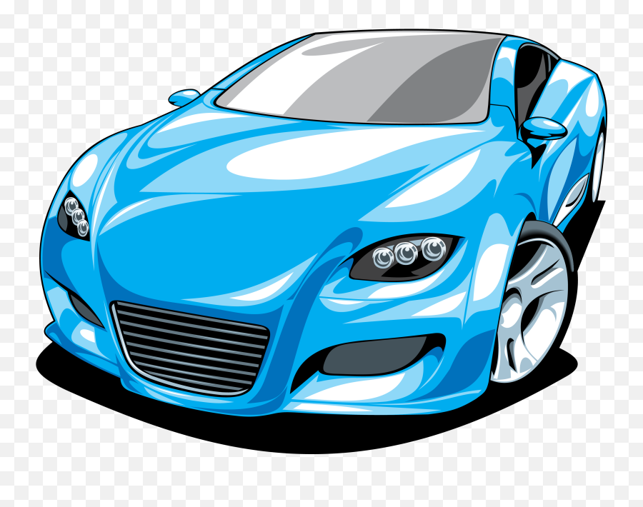 Ferarri Clipart Fruit - Blue Sports Car Vector Png Sports Cars Vector Png,Blue Car Png