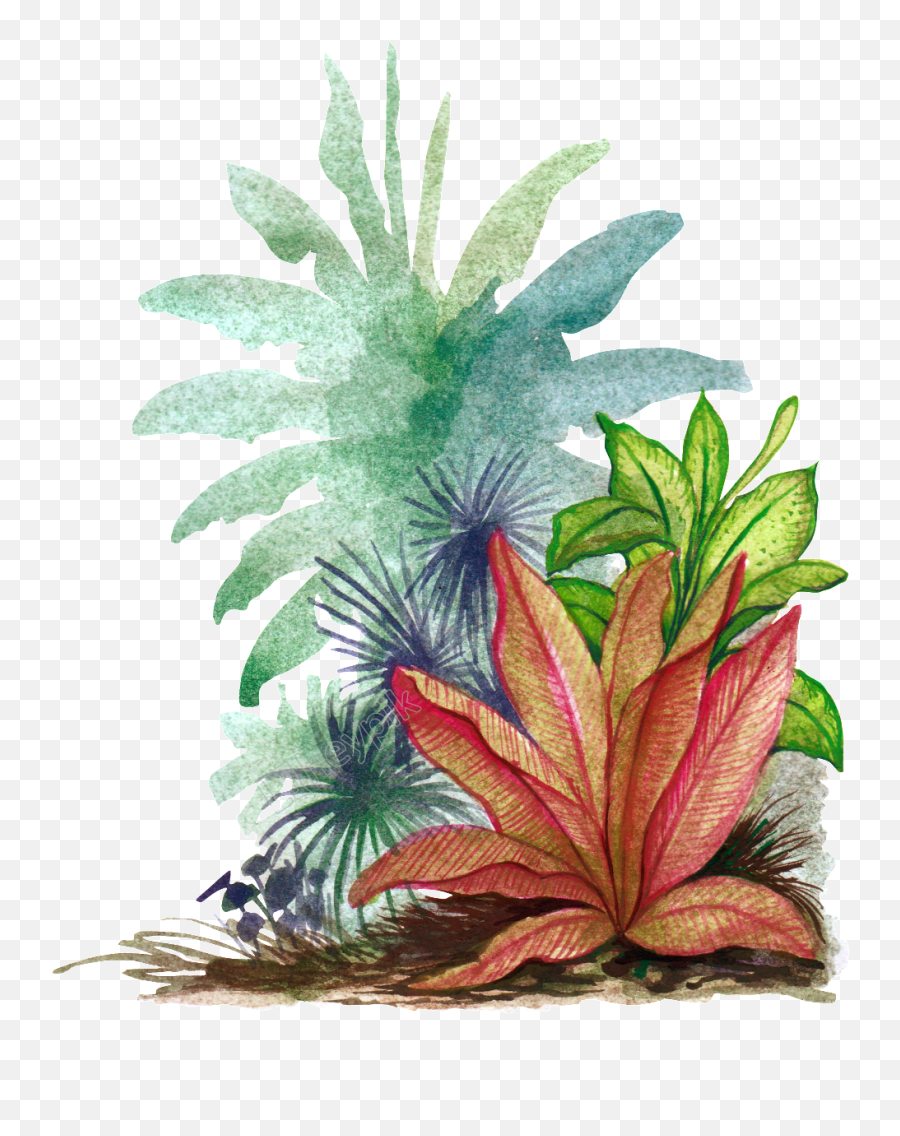 Greenery Vector Painted Picture 2281986 - Transparent Tropical Leaves Vectors Png,Watercolor Greenery Png