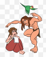 Tarzan And Jane Clip Art Disney Galore - Cartoon Png,Tarzan Png