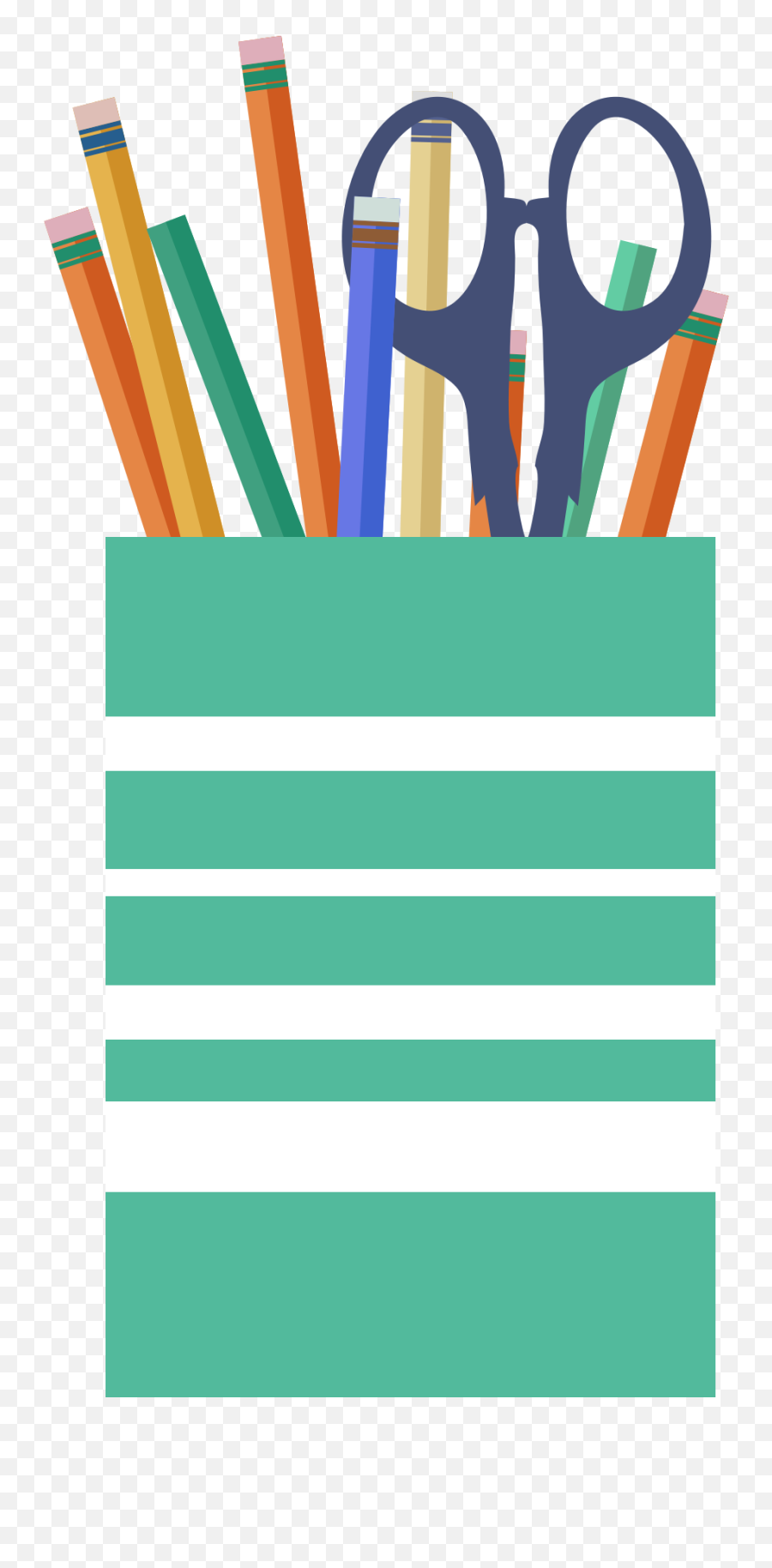 Library Of Pencil And Pen Banner - Pencil Holder Clip Art Png,Pen Clipart Png