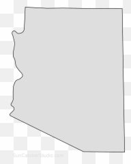 Arizona Map Outline Png Shape State Stencil Clip Art - Arizona Map Outline Silhouette,United States Outline Png