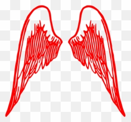 Red Angel Wings Clip Art - vector clip art Neon Png