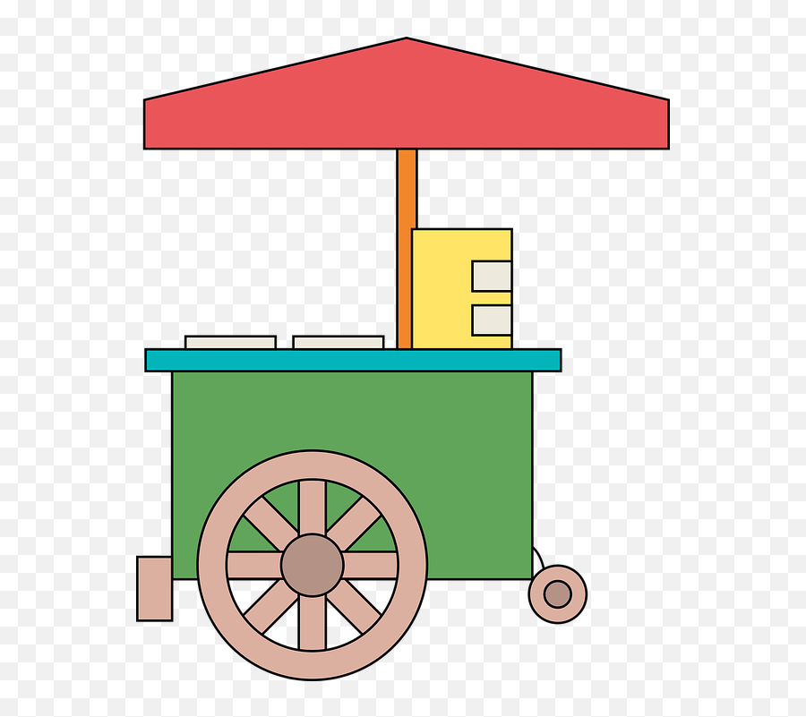 Food Stall Cart Kiosk - Free Vector Graphic On Pixabay Gambar Warung Kartun Png,Warung Icon